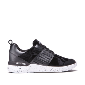 Supra Womens SCISSOR Black/White Low Top Shoes | CA-41630